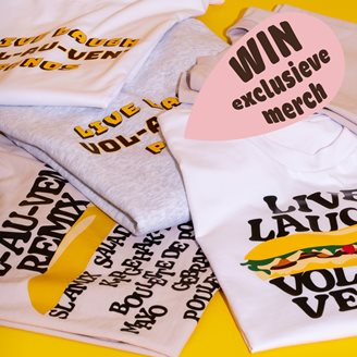 Win exclusieve merch - Vol-au-Vent Remix, Average Rob edition