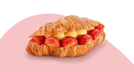 Croissant Aardbei met Crème - Croissant Aardbei met Crème